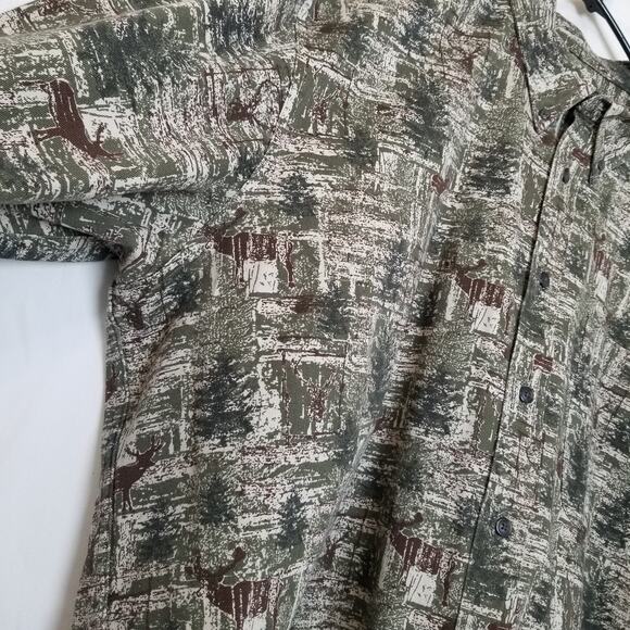 Cabela’s Camo Real Tree Heavy Long Sleeve Button Up Hunting Shirt Men's Size 2XL - Picture 5 of 8